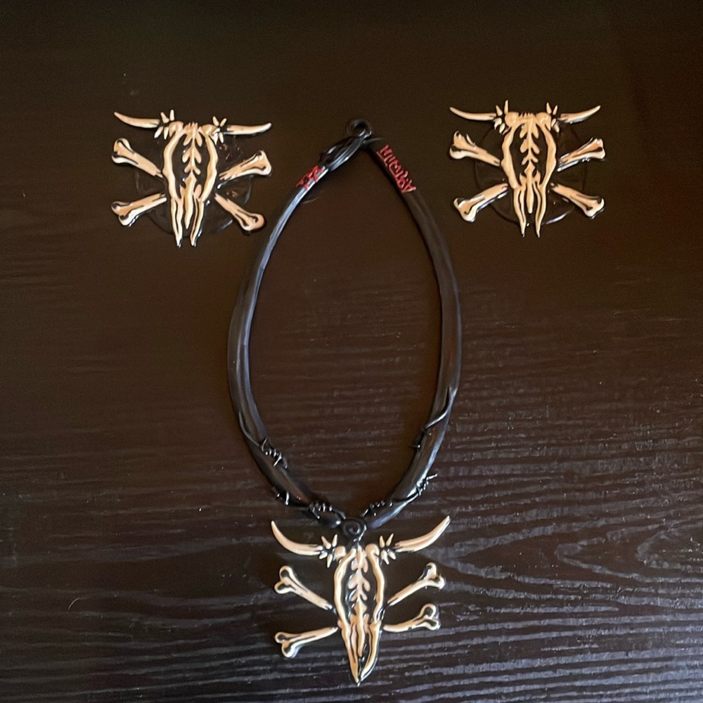 Custom Ghoultown latex necklace with latex pasties